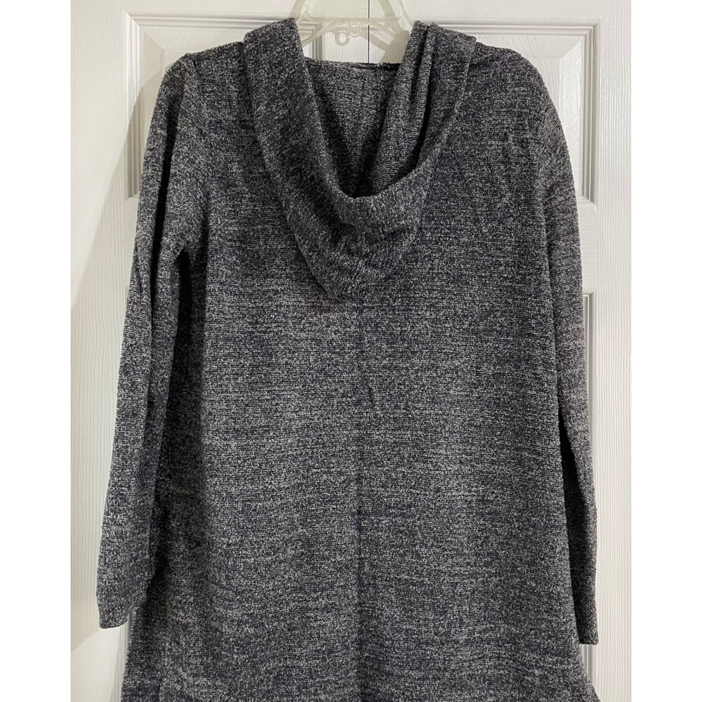 Barefoot Dreams CozyChic Lite Cardigan Hooded Pockets Navy Heathered Hooded L - Picture 16 of 16